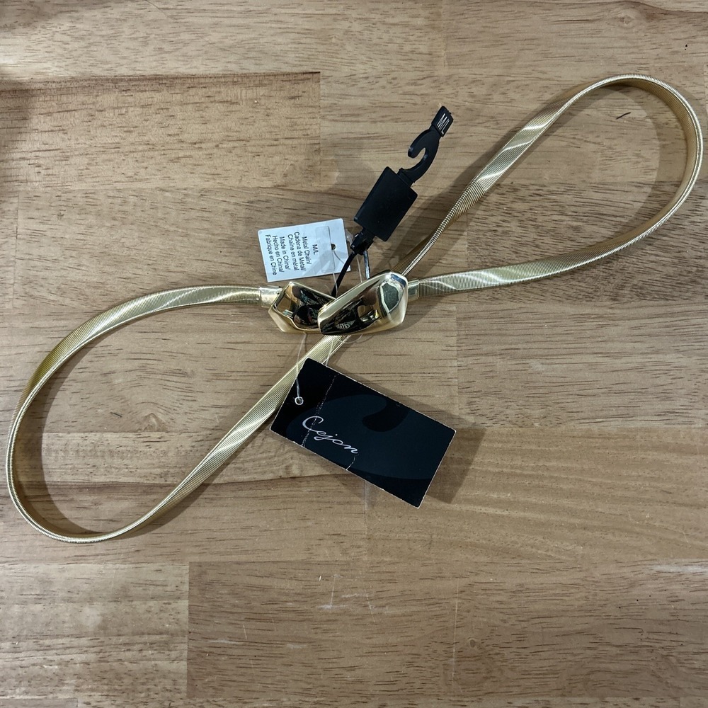 Cejon Stretchy Gold Snake Clasp Belt‎